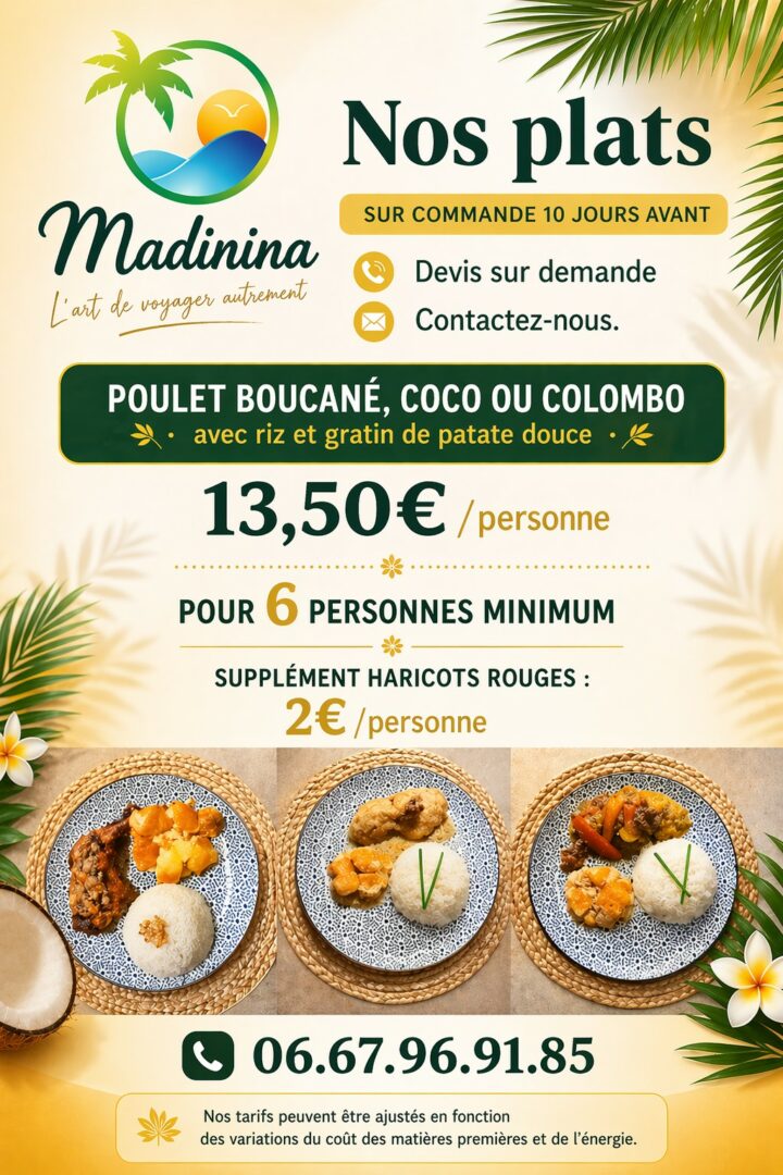 PLAT POULET MADININA 1